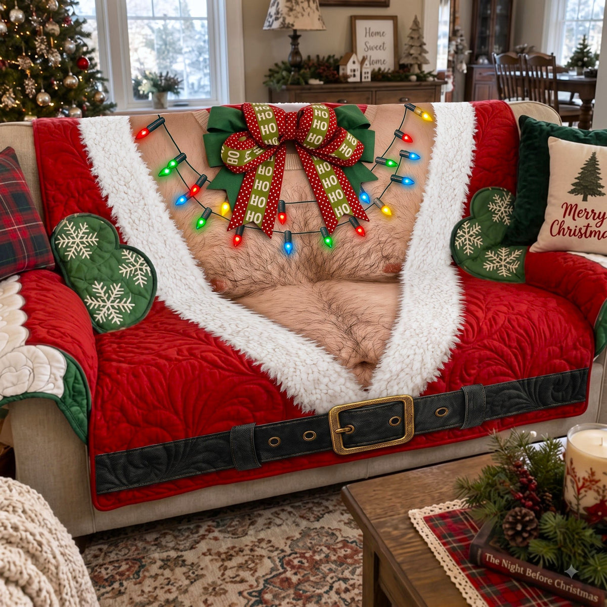 Santa Suit Sofa Cover