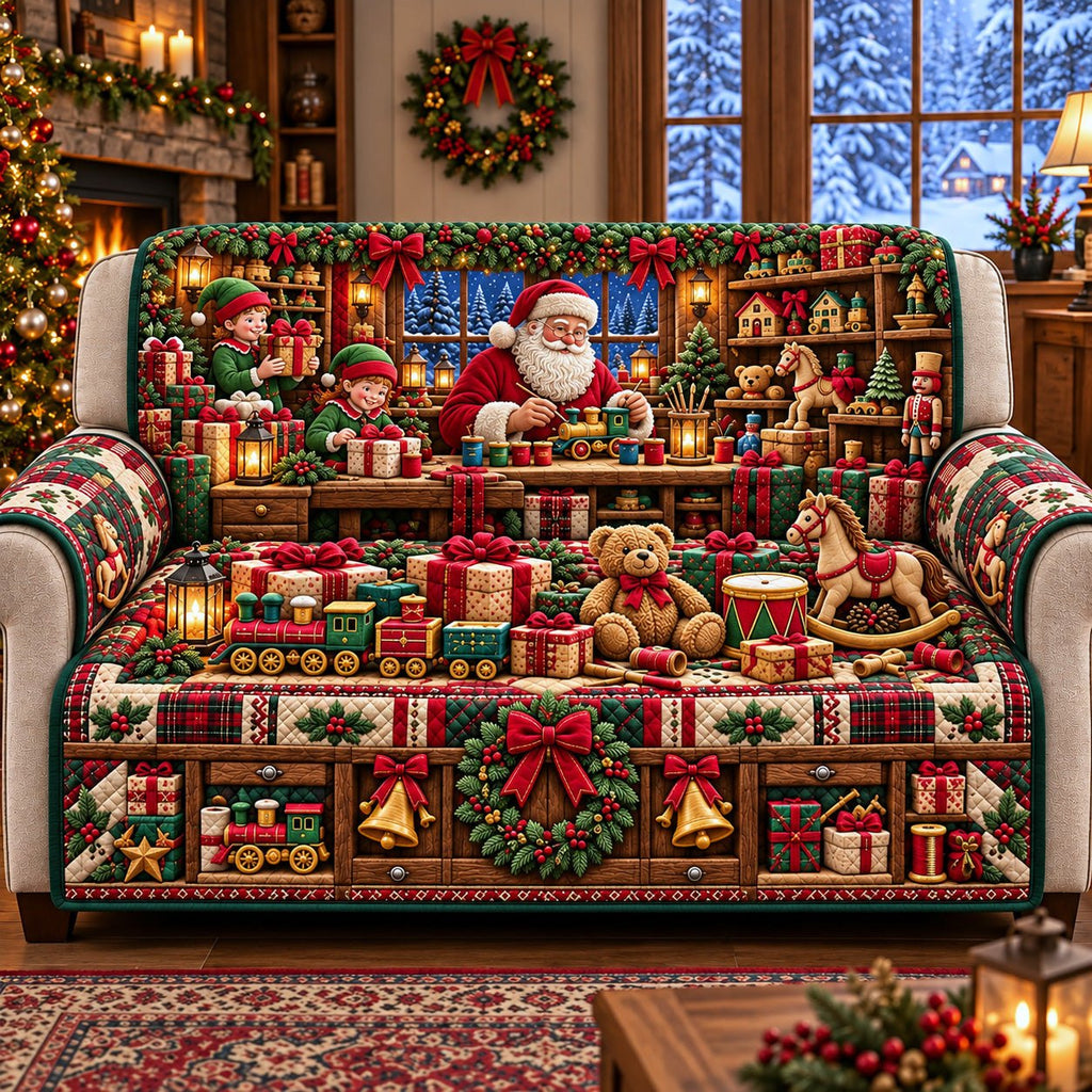 Santa Toyshop Sofa Cover