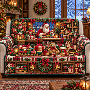 Santa Toyshop Sofa Cover - Made to Order