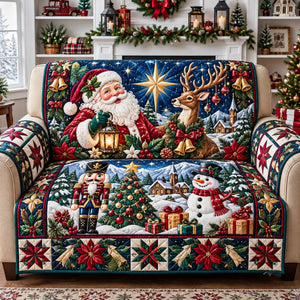 Santa Winter Friends Sofa Cover - Made to Order