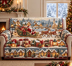 Santa Winter Village Sofa Cover