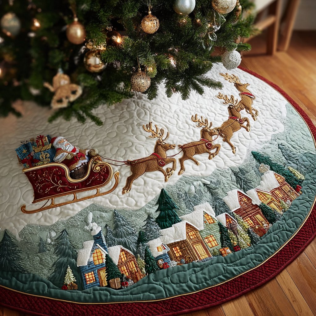 Santa Wish Christmas Tree Skirt