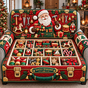 Santa Workshop Tool Chest Sofa Cover - Made to Order