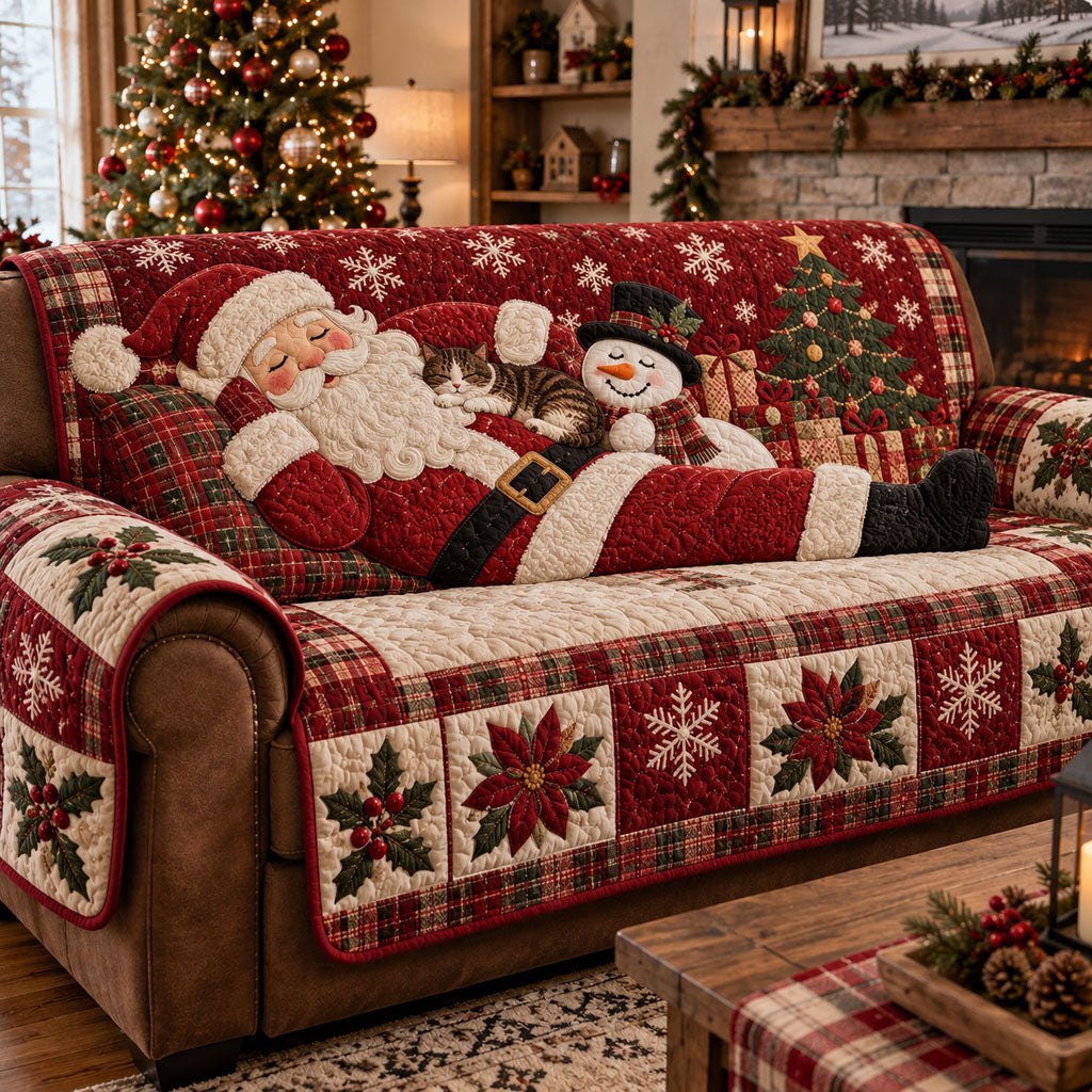Santa Cozy Christmas Sofa Cover