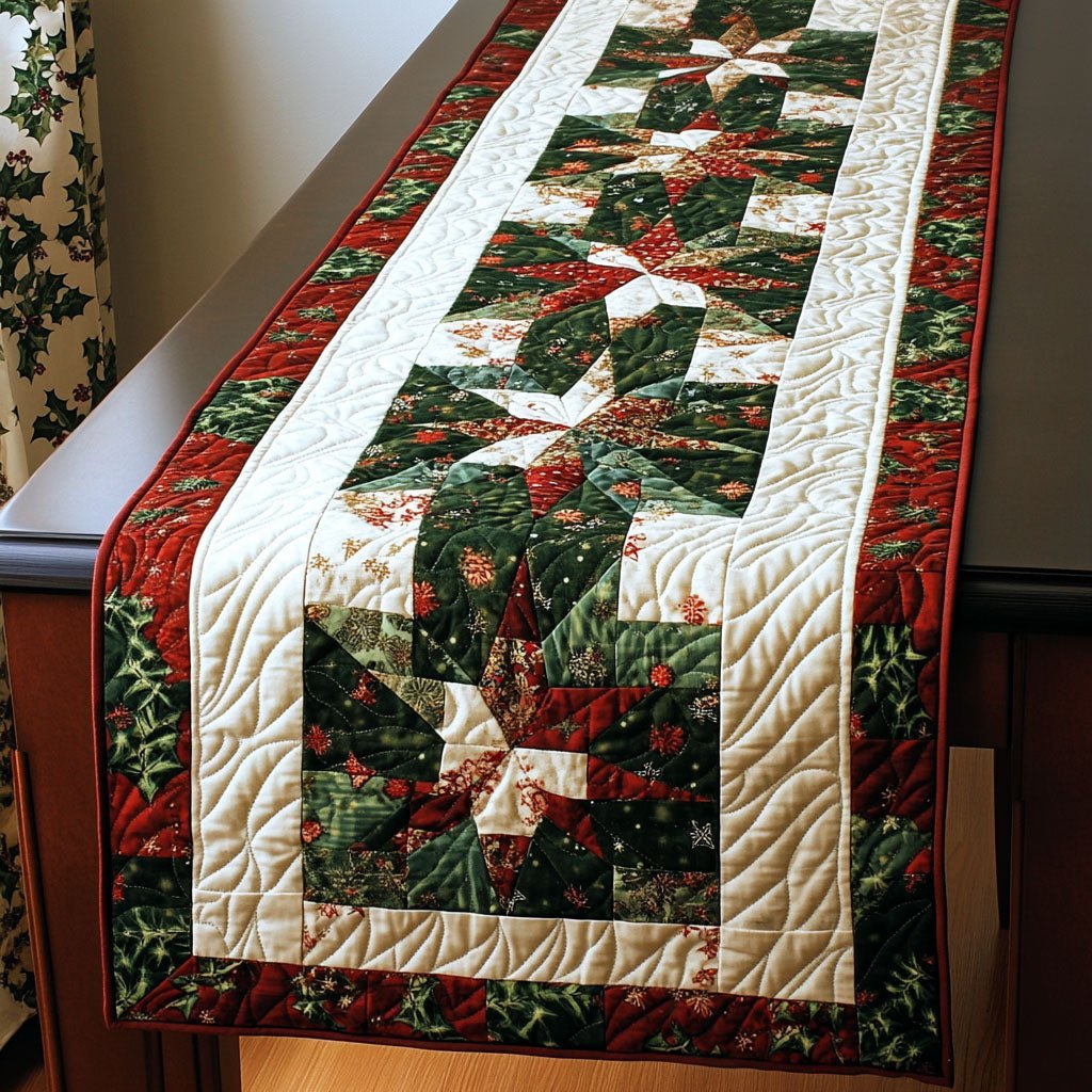 Santas Festive Sleigh Table Runner