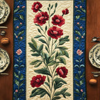 Scarlet Blooms in Heartland Table Runner