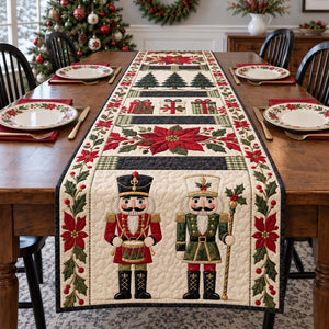 Scarlet Nutcracker Table Runner - Made to Order
