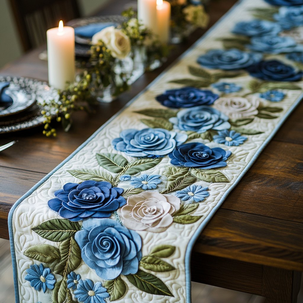 Scarlet Vine Table Runner