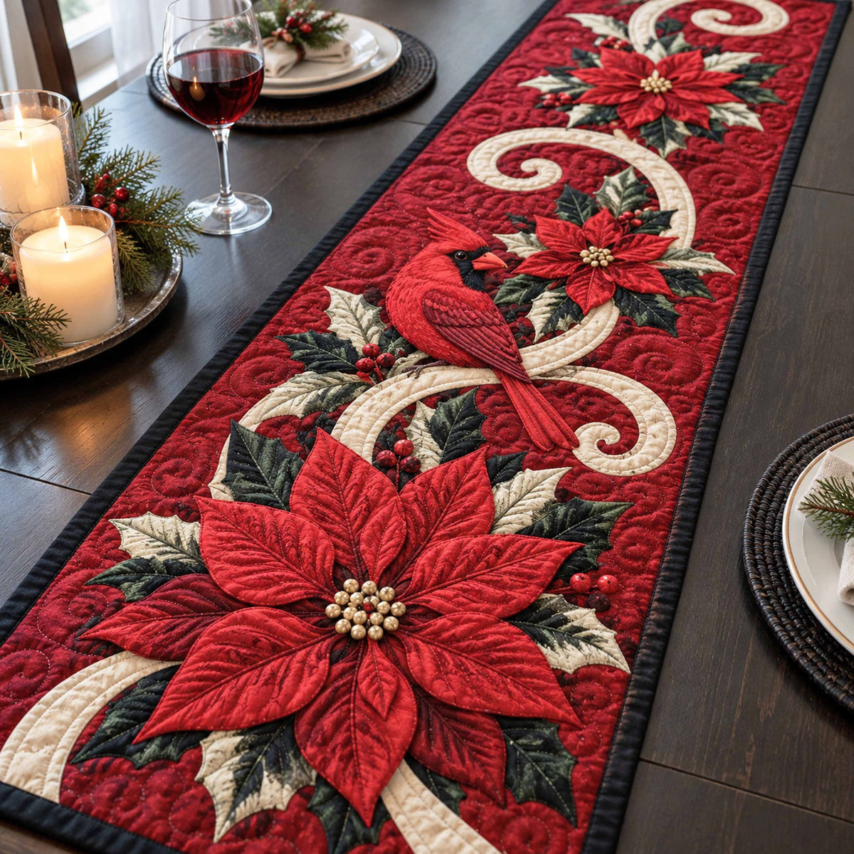 Scarlet Visitor Table Runner