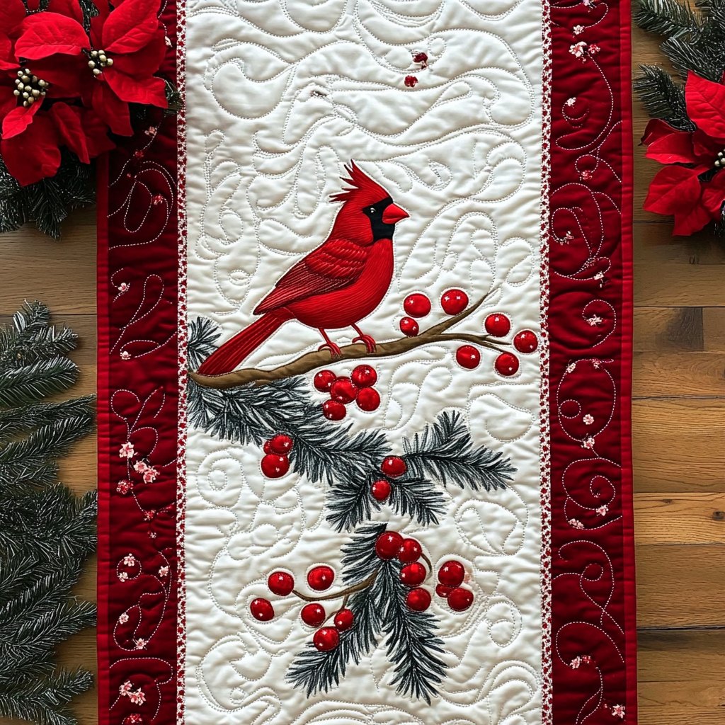 Scarlet Winter Table Runner