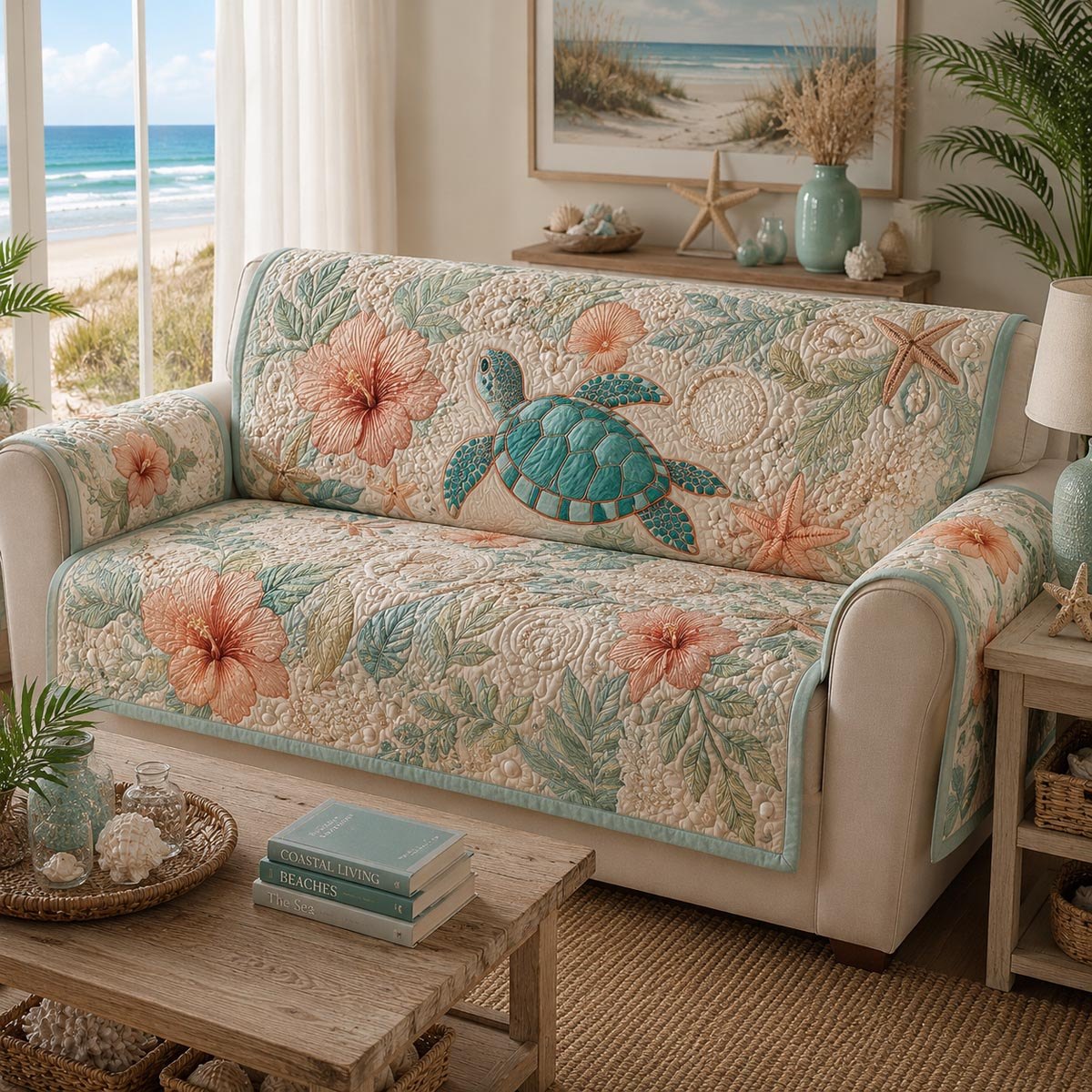 Sea Turtle Cove Sofa Cover