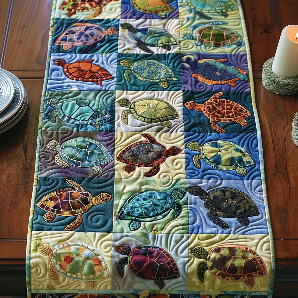 Sea Turtle Realm Table Runner