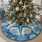 Seashell Symphony Christmas Tree Skirt