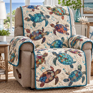 Seashell Turtle Journey Sofa Cover - Made to Order