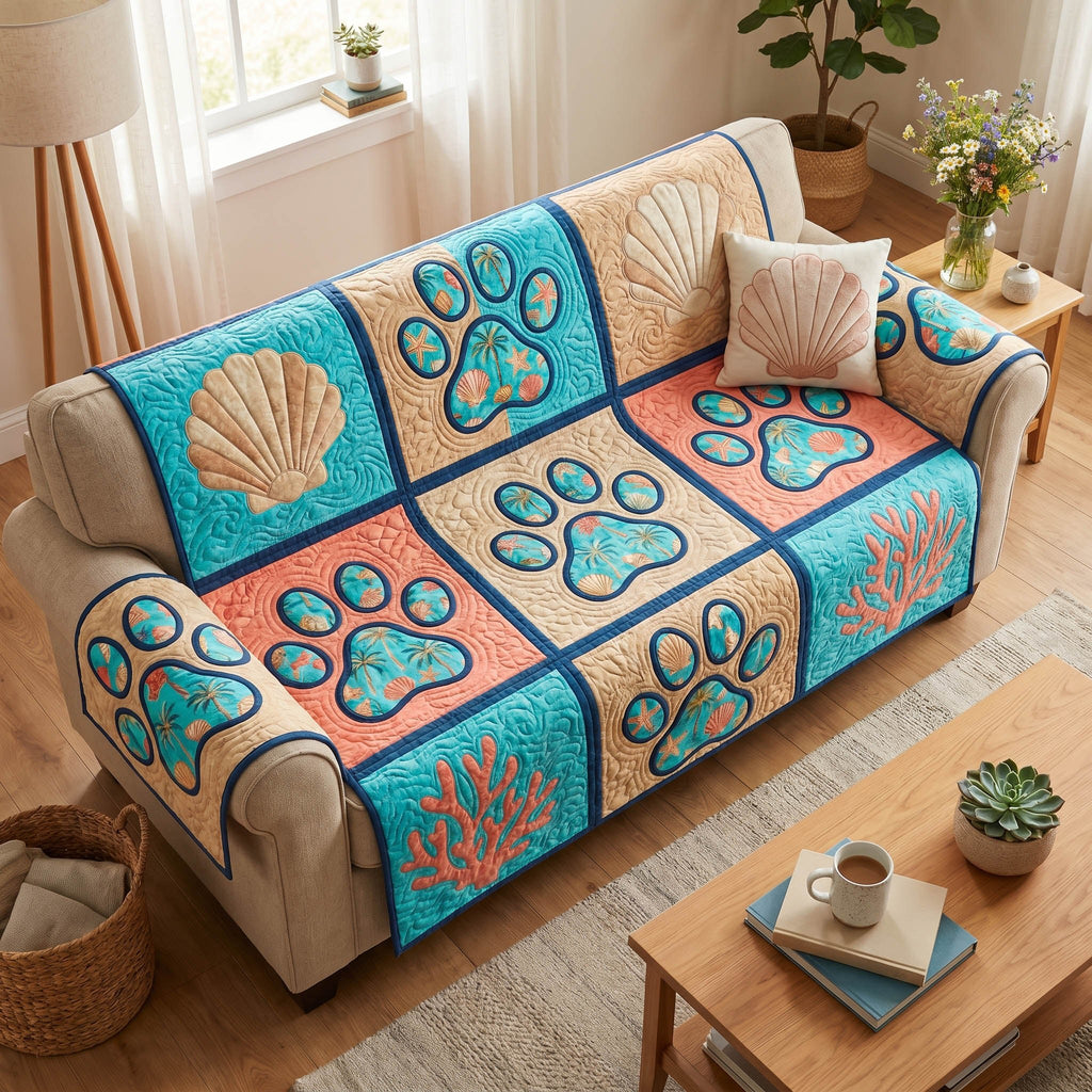 Seaside Paws Sofa Cover