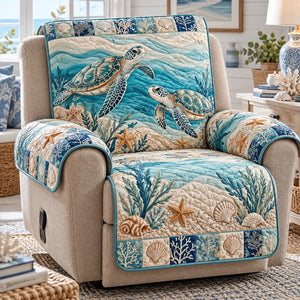 Seaside Turtle Garden Sofa Cover - Made to Order