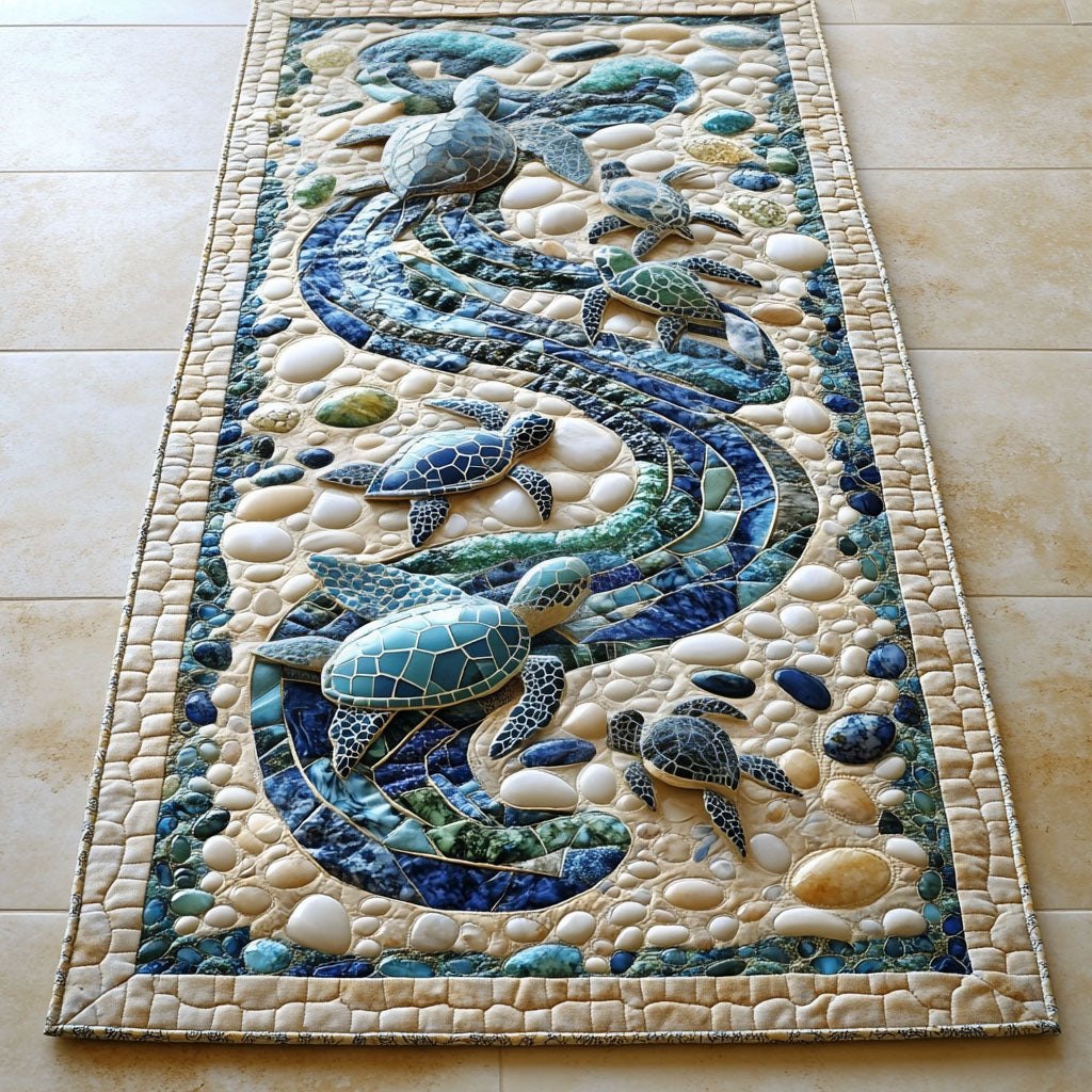 Seaside Turtle Table Runner