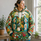 Secret Garden Cats hoodie, all-over print