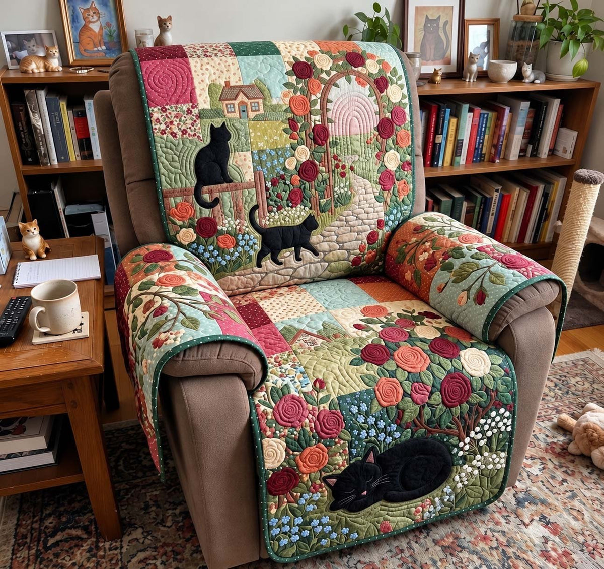 Secret Rose Garden Cats Sofa Cover