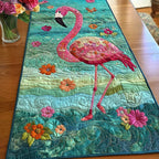 Serene Flamingo Waters Table Runner