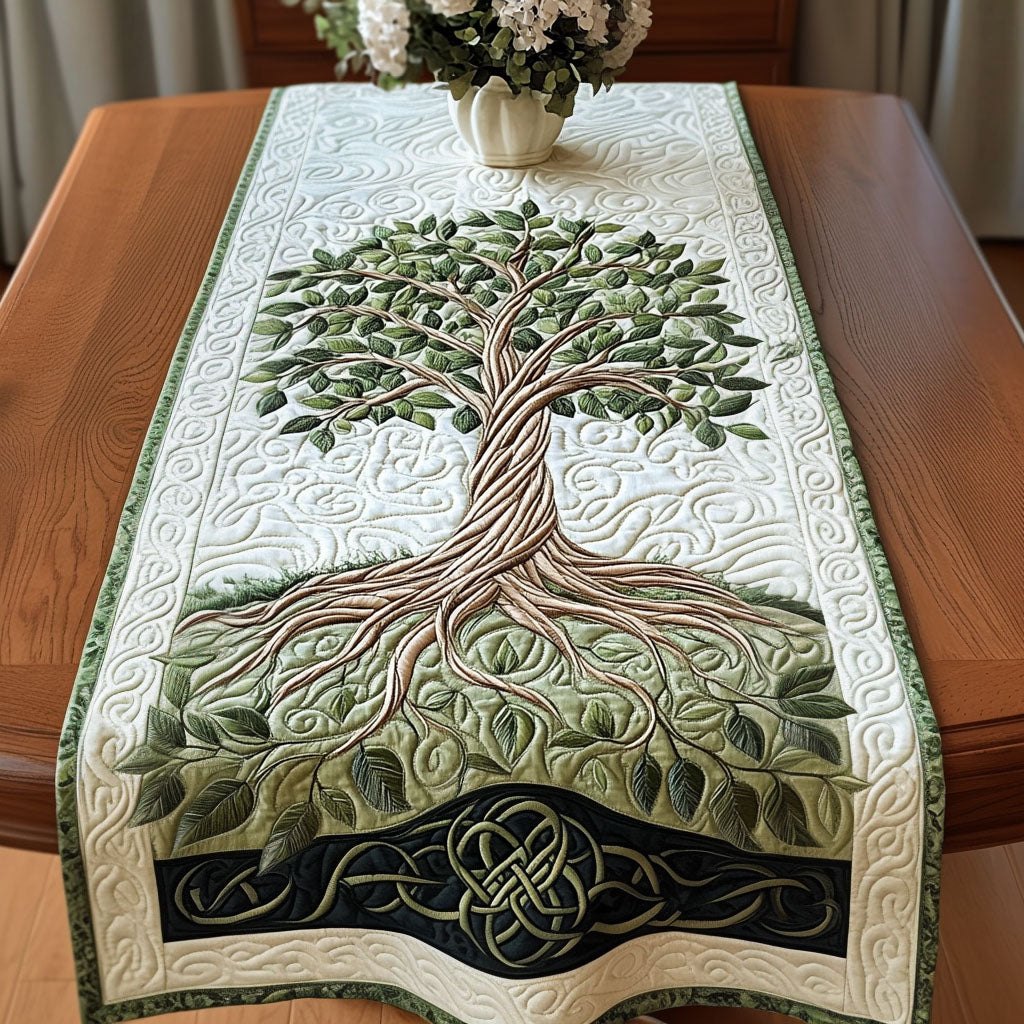 Serene Green Table Runner