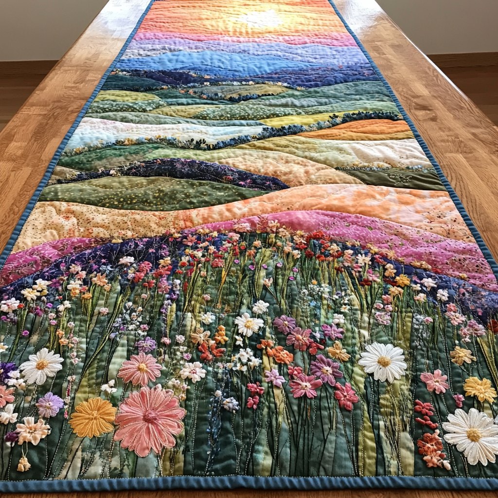 Serene Landscape Table Runner