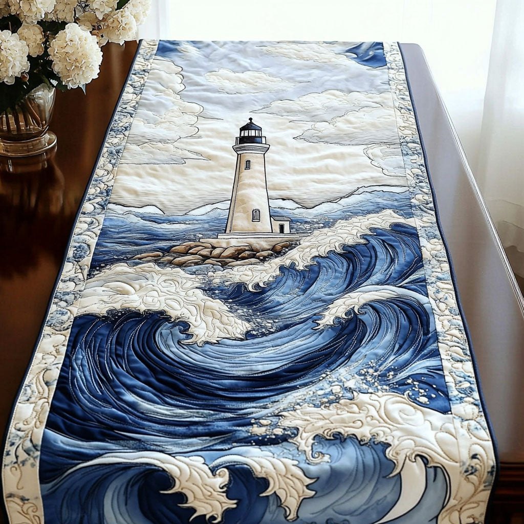 Serene Lighthouse Table Runner