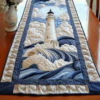 Serene Lighthouse Waves Table Runner