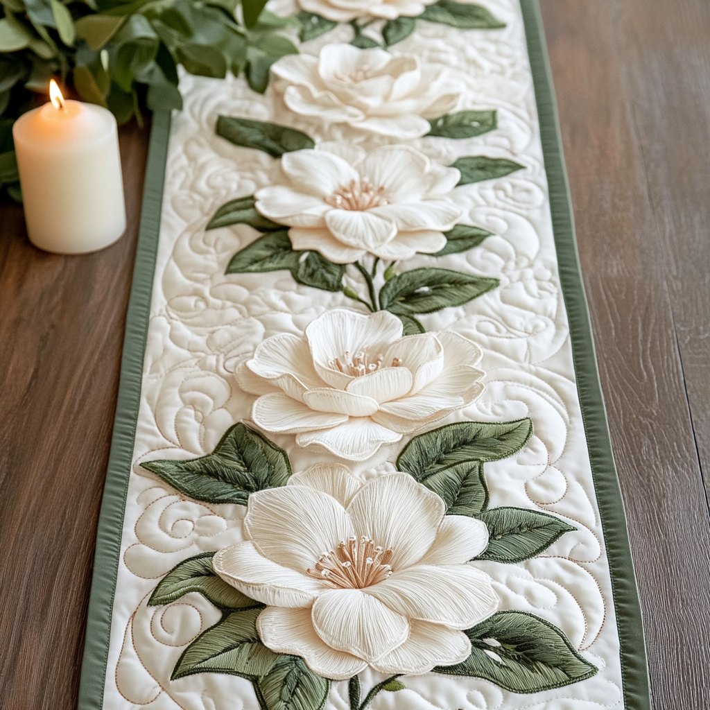 Serene Petals Table Runner