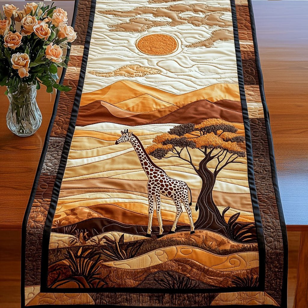 Serengeti Sunset Giraffe Table Runner
