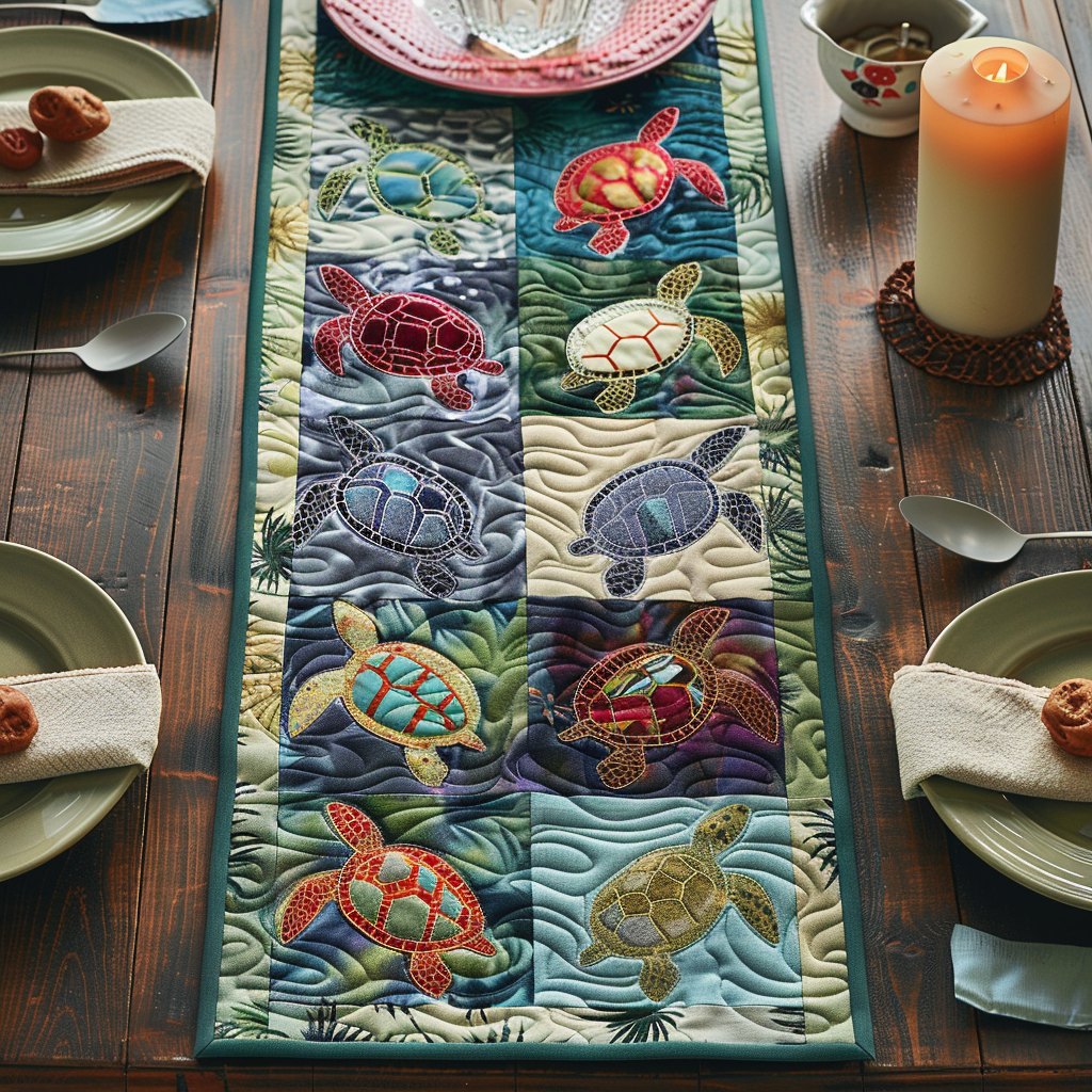Serenity Turtle Table Runner