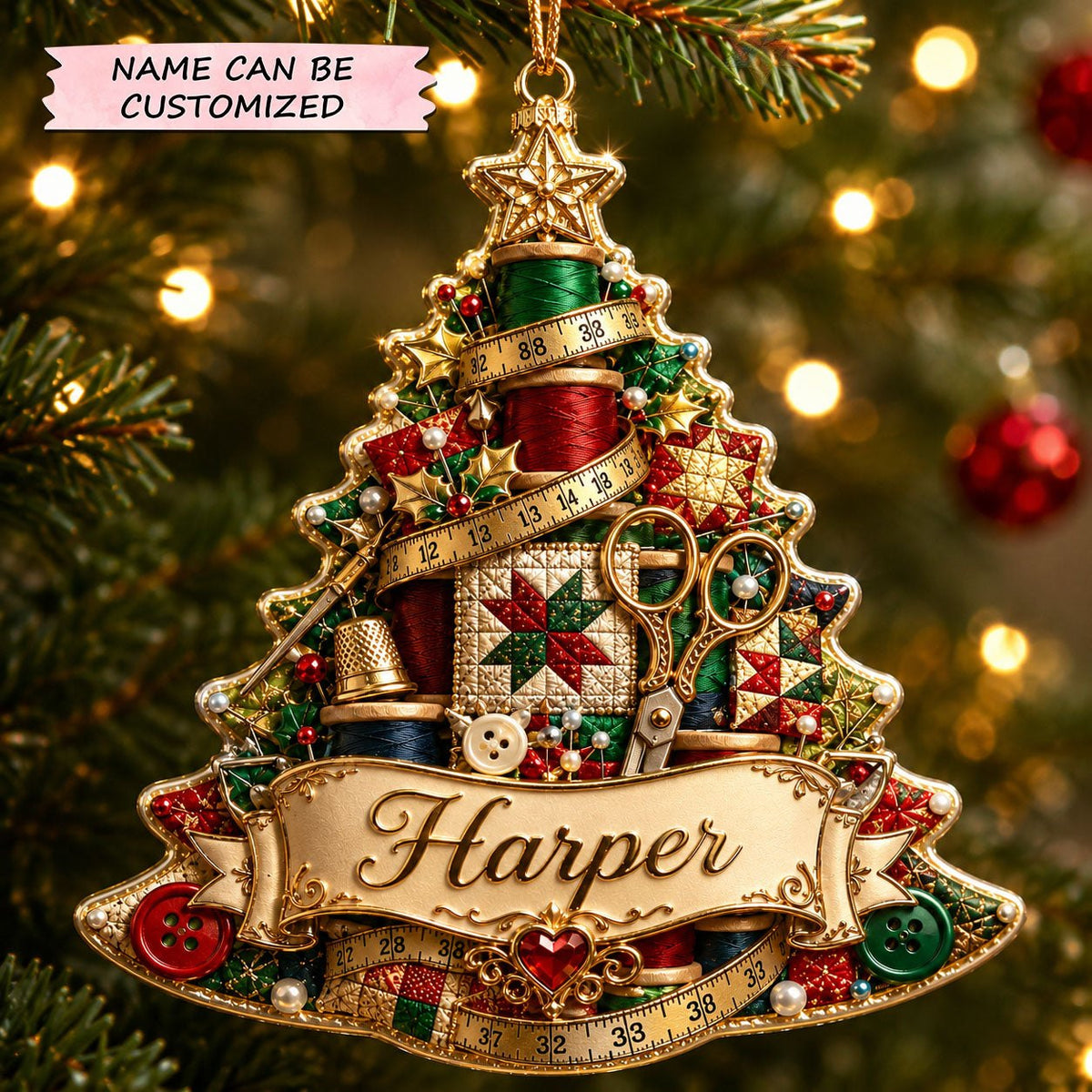 Sewing Tree Magic Christmas Ornament