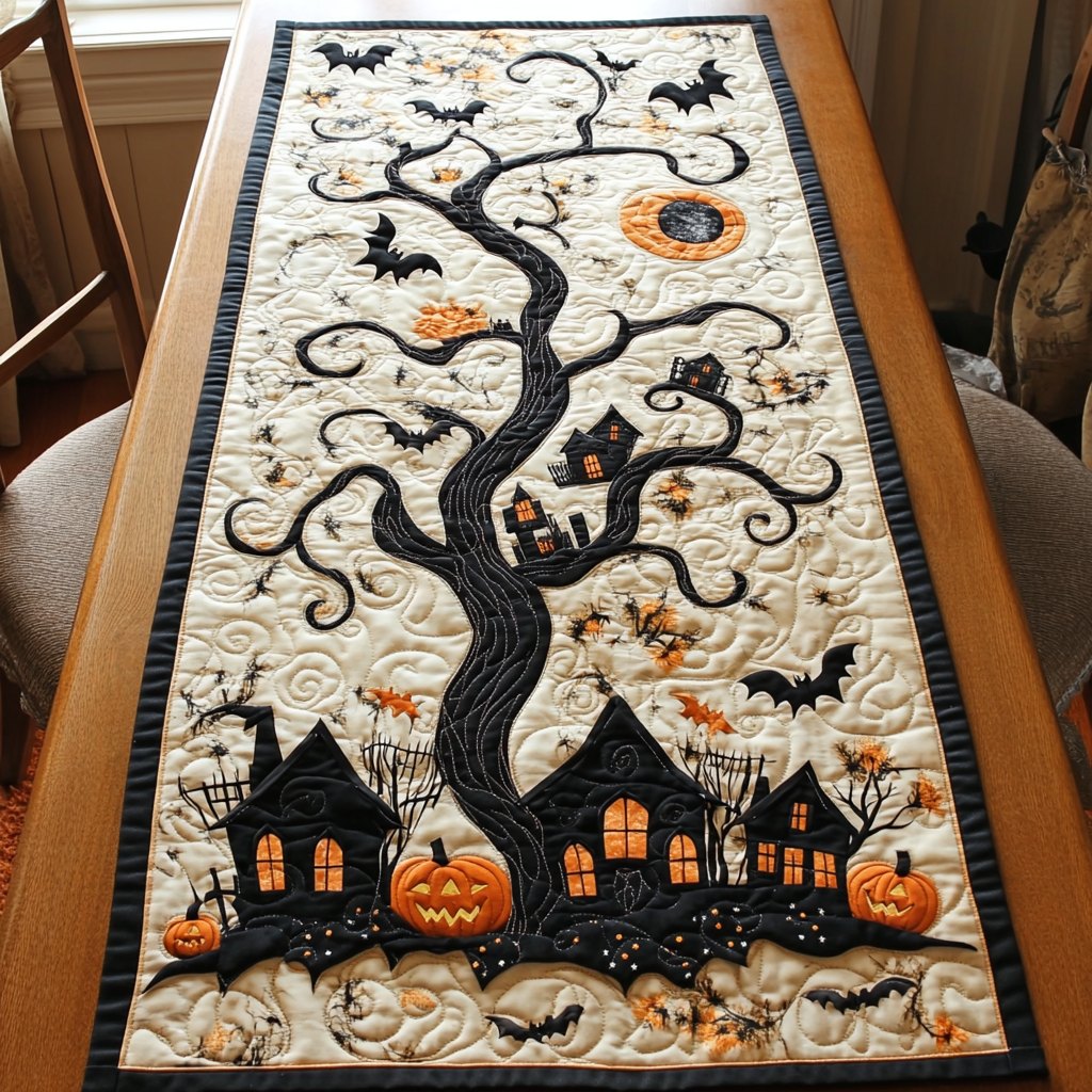 Shadowed Night Table Runner