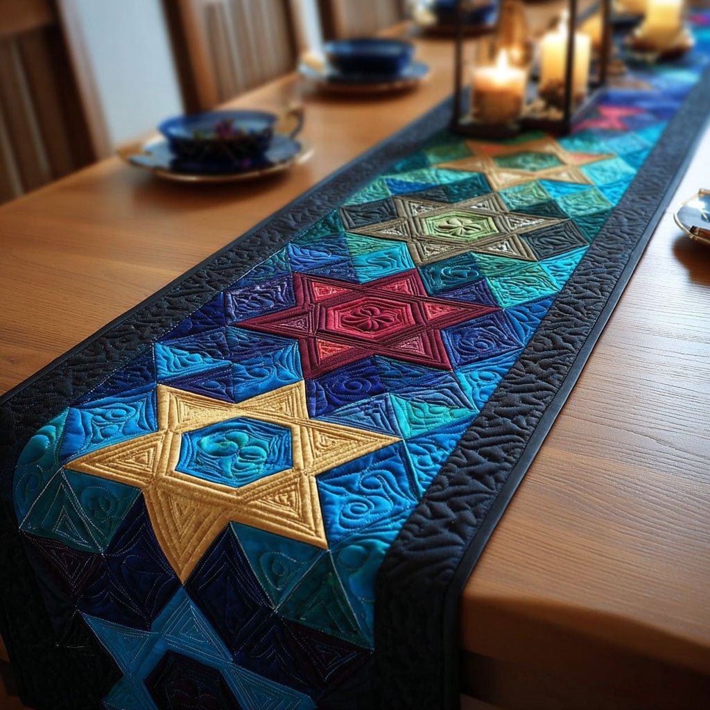 Shalom Star Table Runner