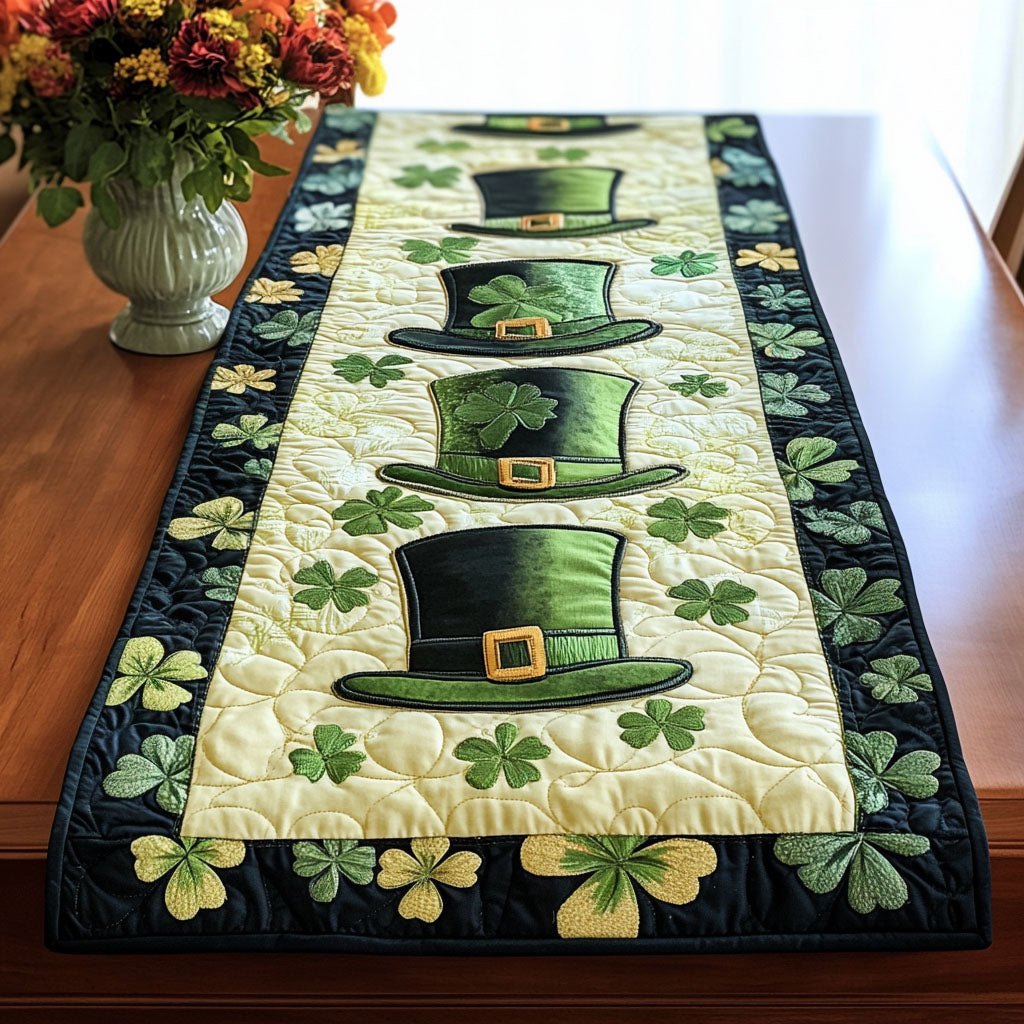 Shamrock Top Hats Table Runner