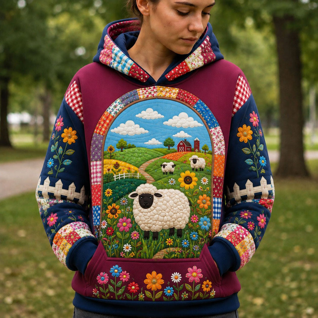 Sheep Meadow Farm hoodie, all-over print