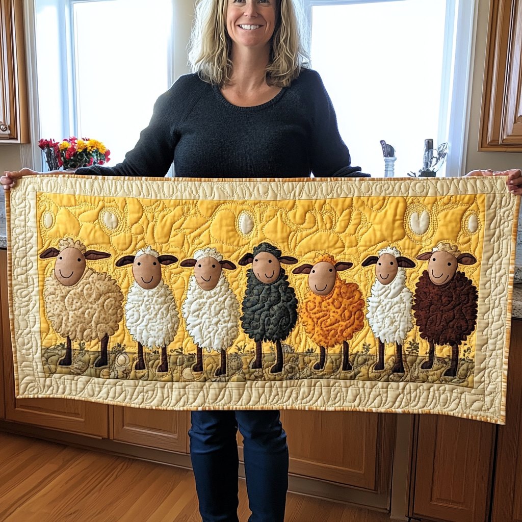 Sheep Parade Table Runner