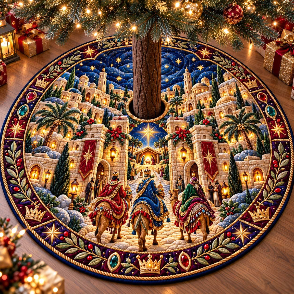 Shepherds of Bethlehem Christmas Tree Skirt