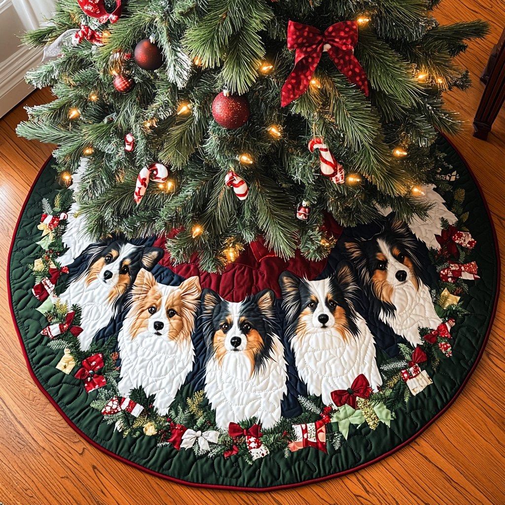 Shetland Sheepdogs Magic Christmas Tree Skirt