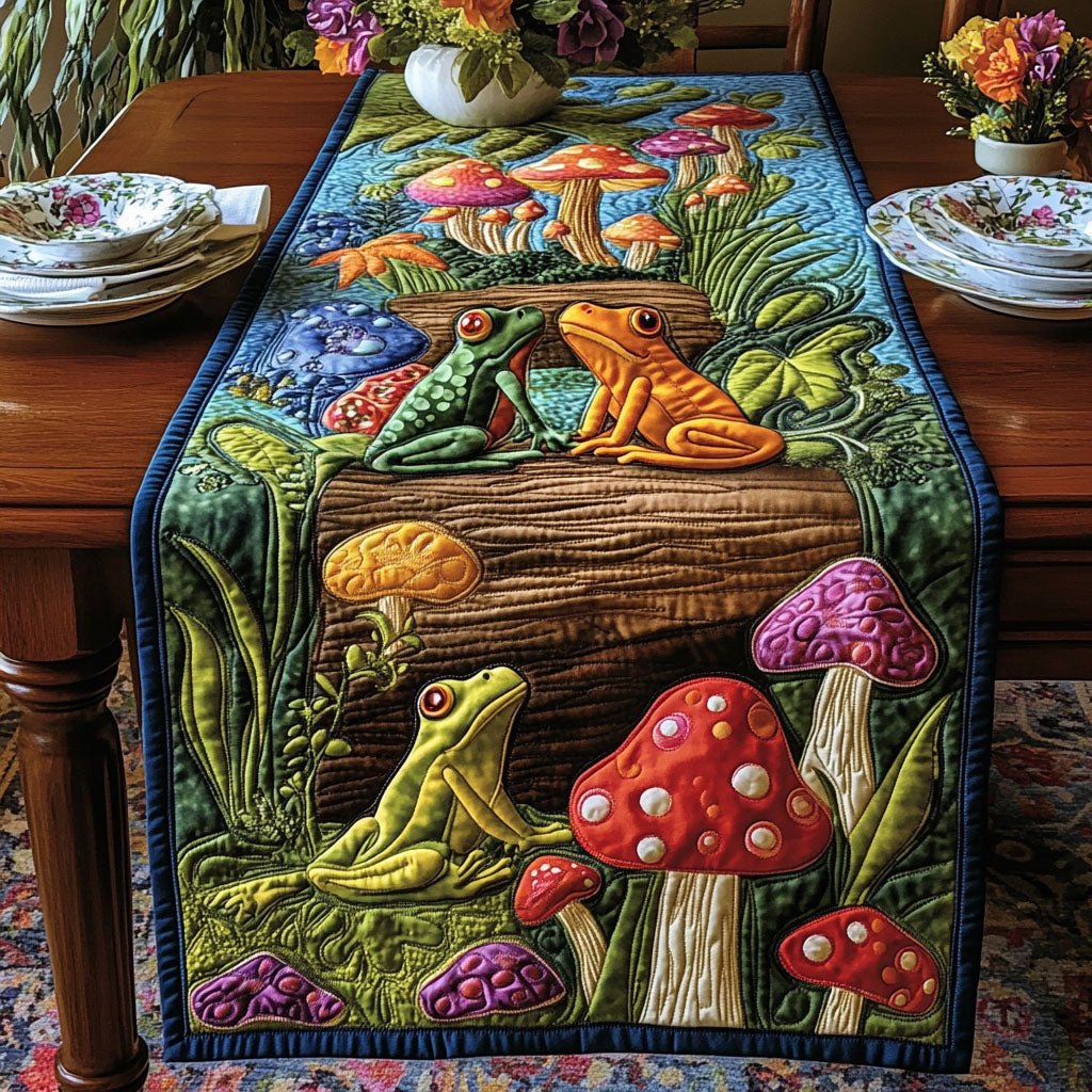 Shimmering Toadstools Table Runner