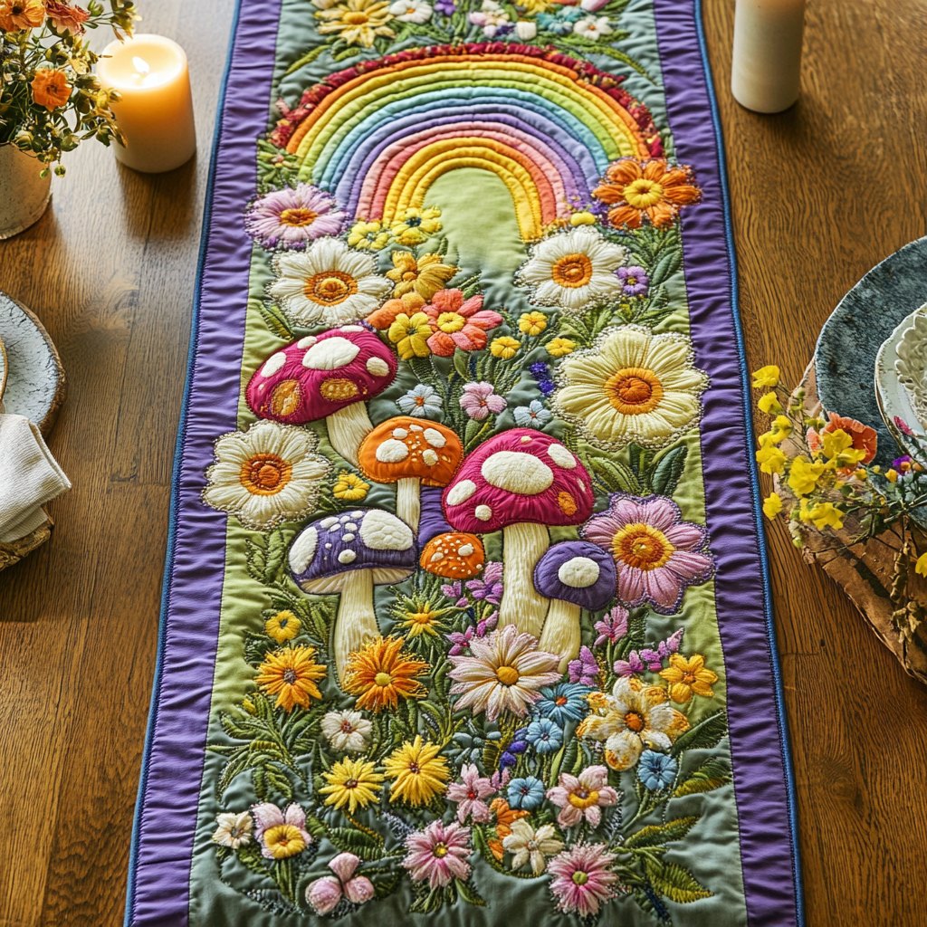 Shroom Symphony Table Runner