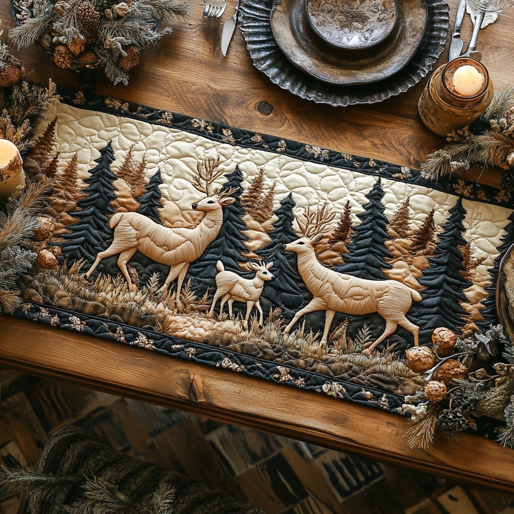 Silent Antlers Table Runner