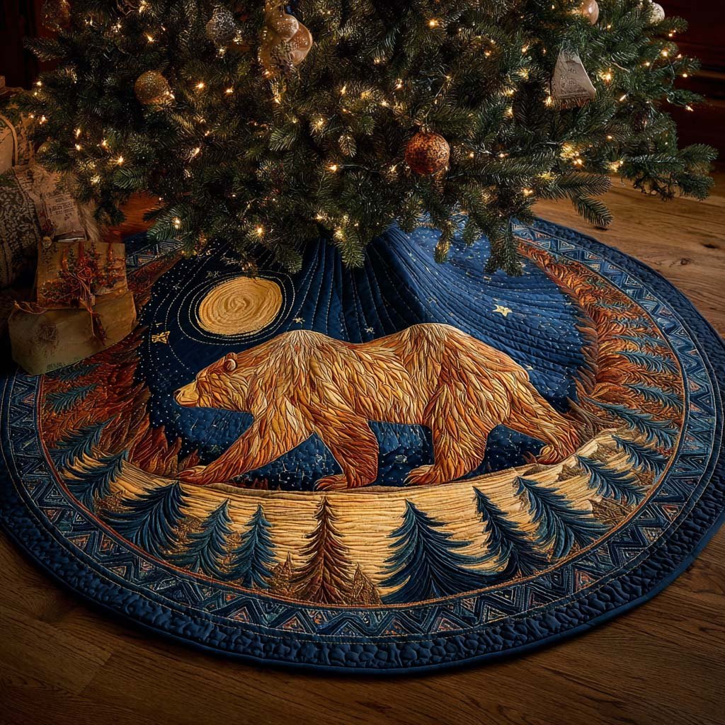 Silent Forest Eve Christmas Tree Skirt
