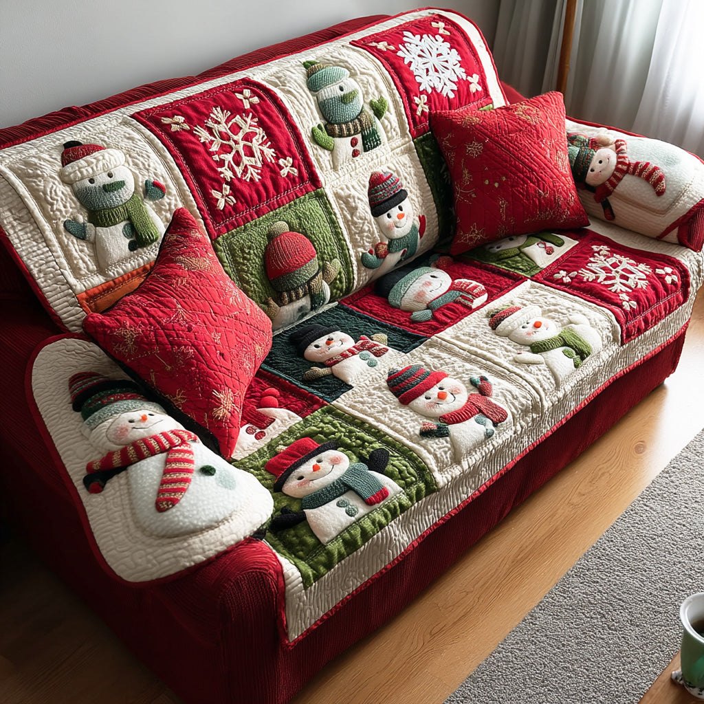 Silent Snow Evening Sofa Cover