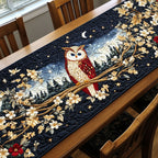 Owl on Branch Under the Moon Table Runner