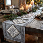 Silver Winter Elegance Table Runner
