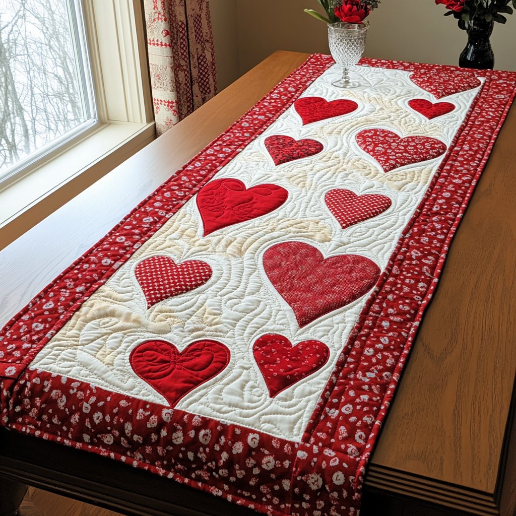 Simple Heart Table Runner