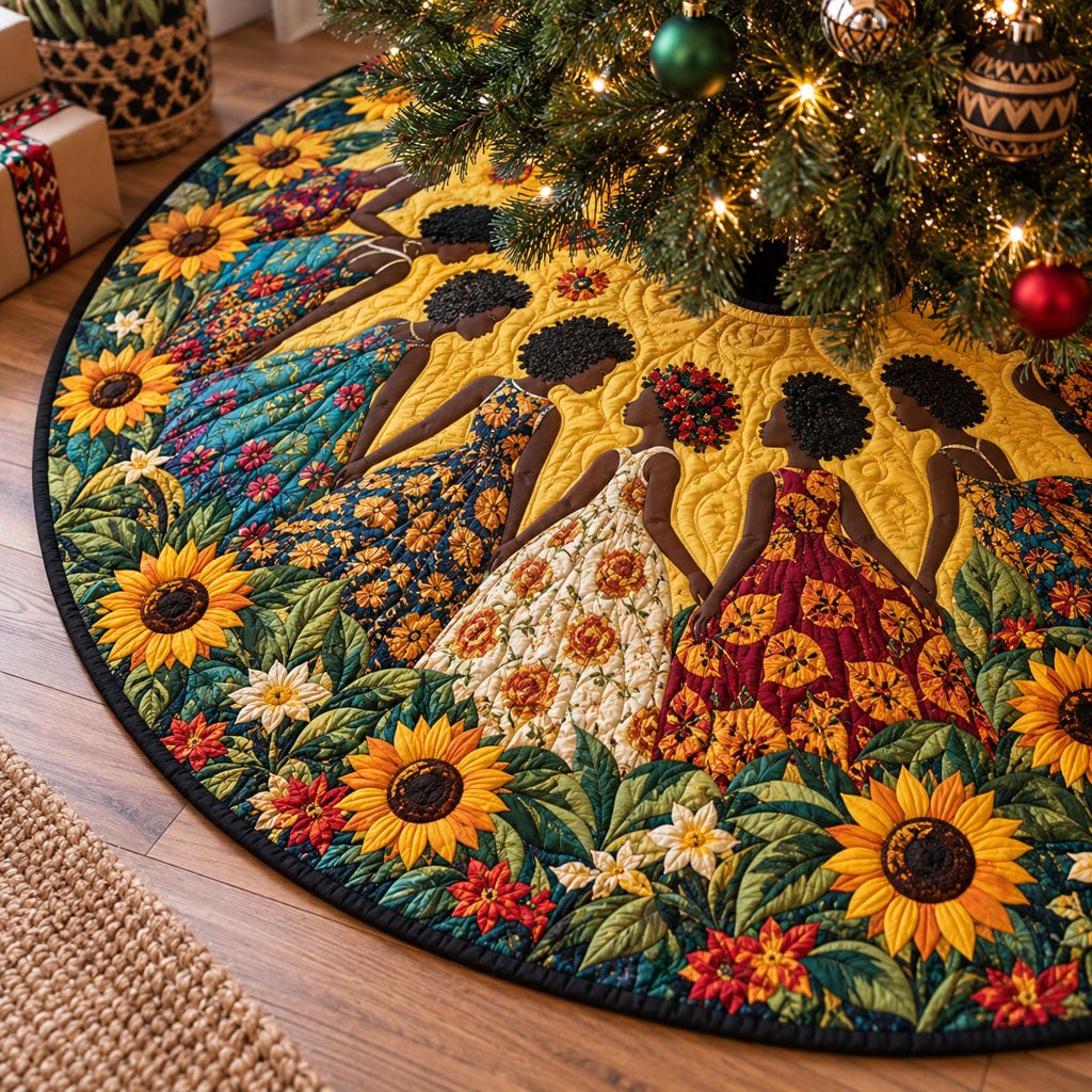 Sisters of the Sun Christmas Tree Skirt