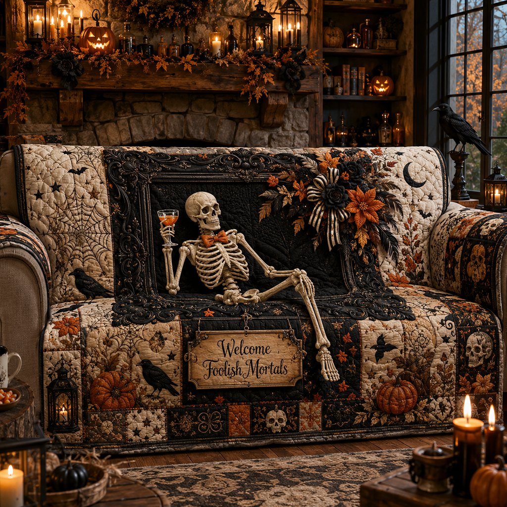Skeletons Favorite Spot Sofa Cover