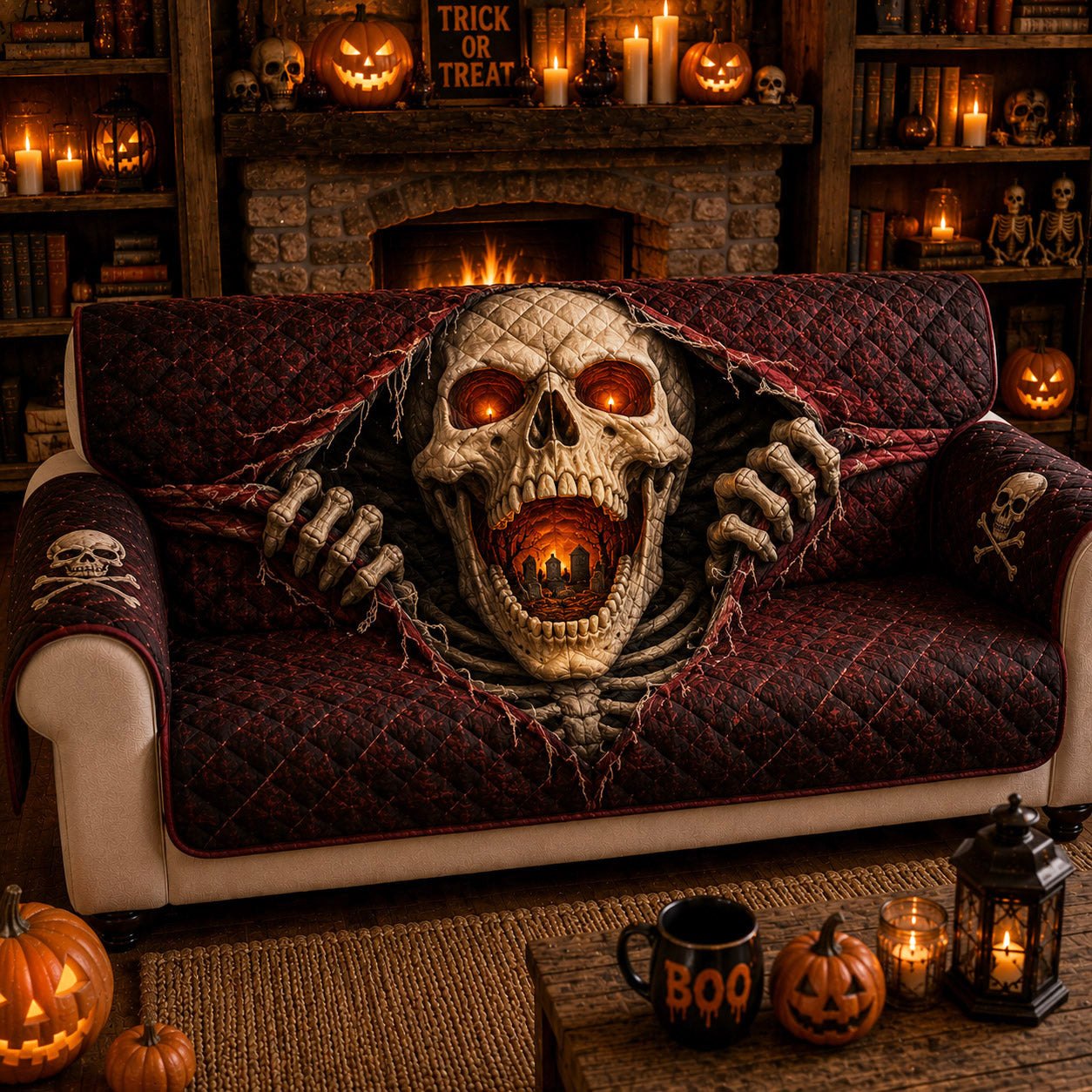 Skull Breach Sofa Cover